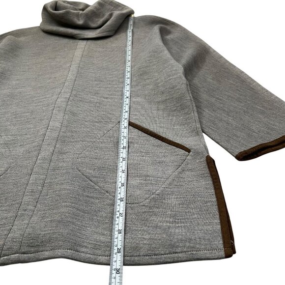 Soft Surroundings Cotswold Wool Blend Cowl Neck Pullover Tunic Sweater Gray S - Picture 11 of 11